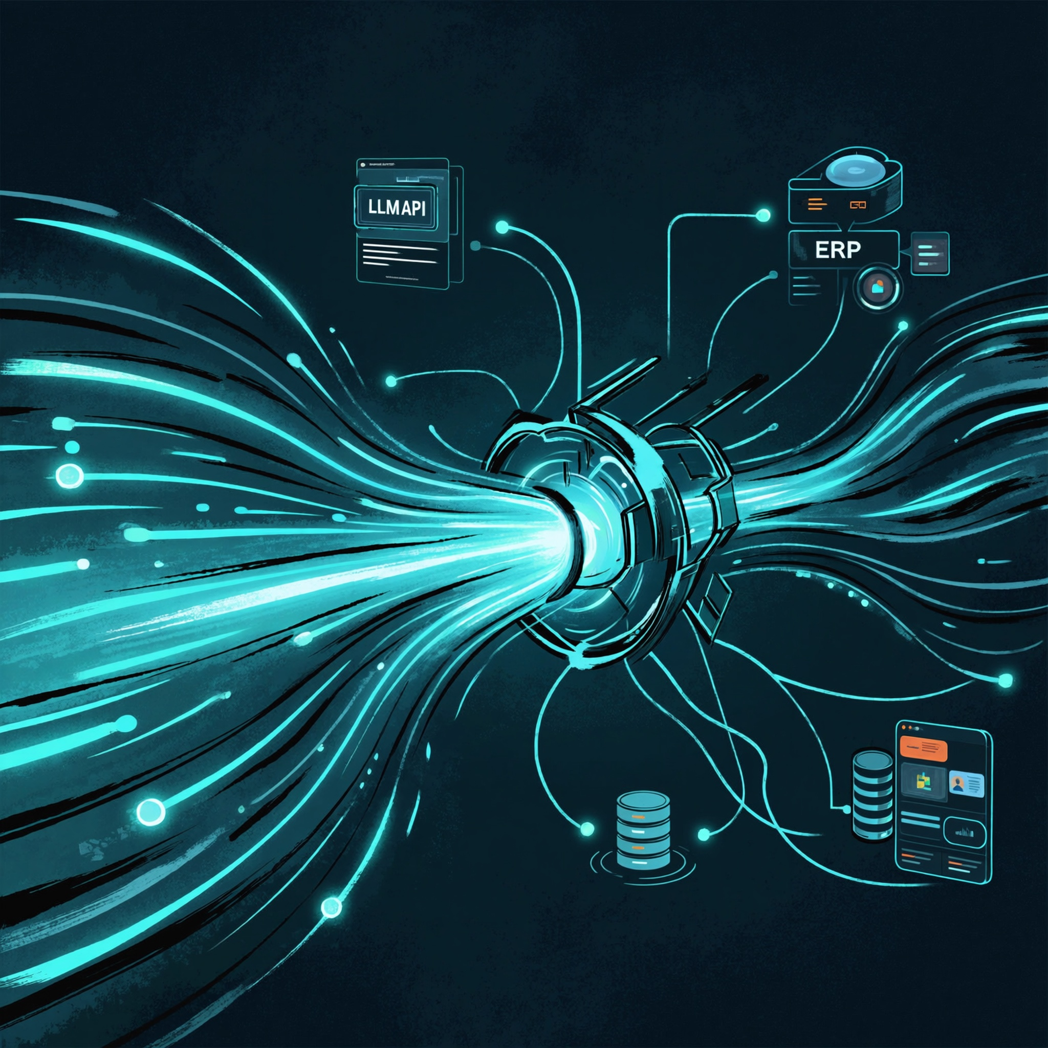 AI integration API connection diagram