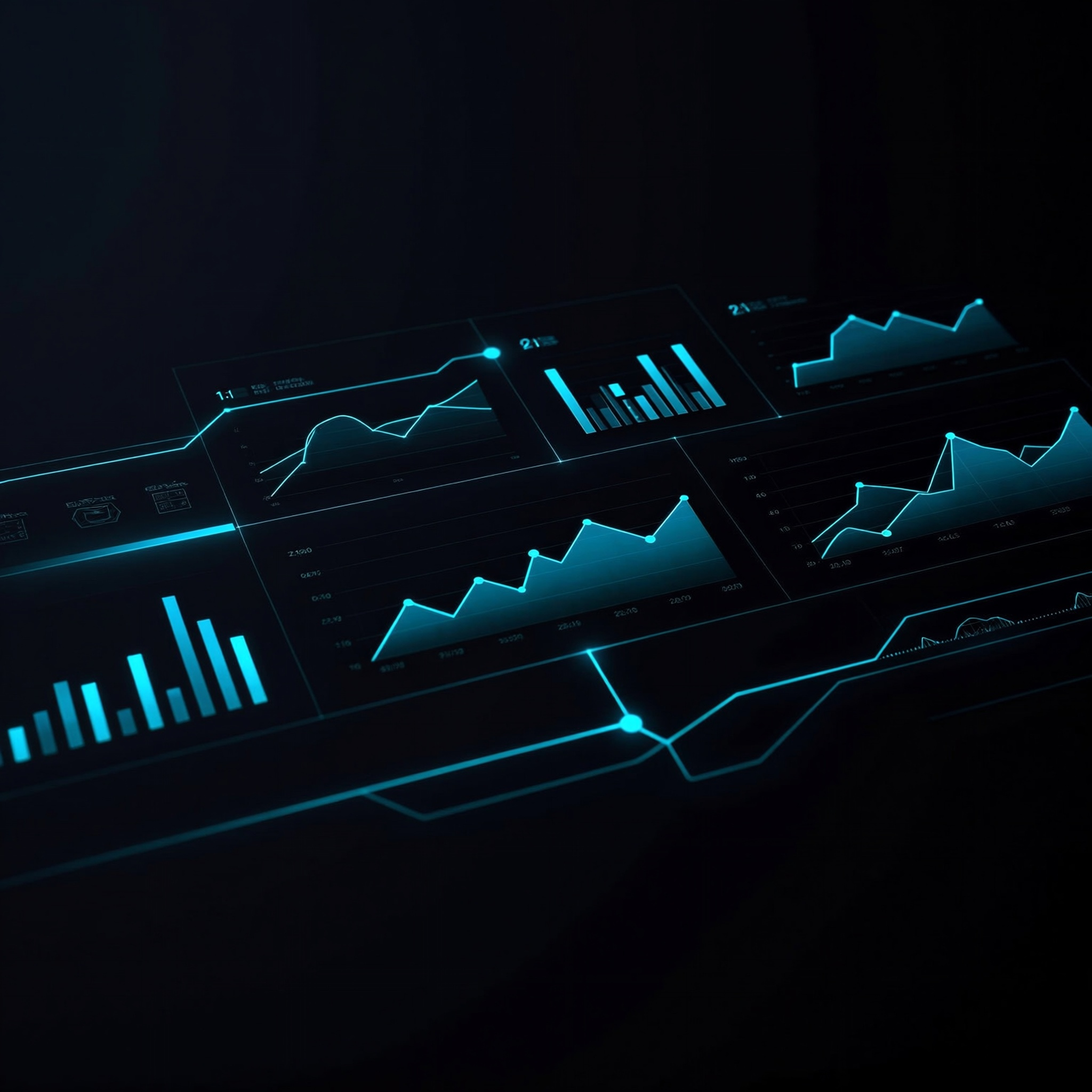 ML analytics dashboard with charts